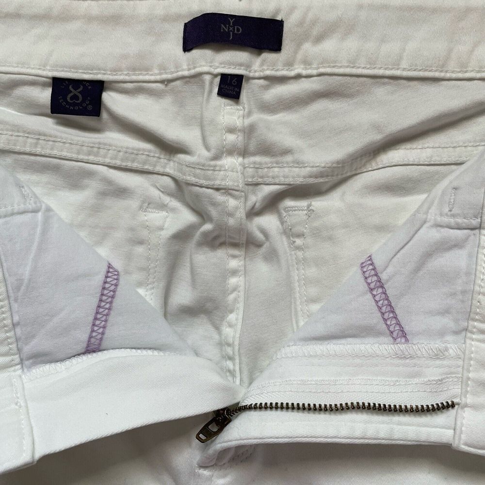 NYDJ Original Slimming Fit Pants Optic White Ankle Sz 16 Lift+tuck Tech NWT - Picture 10 of 13